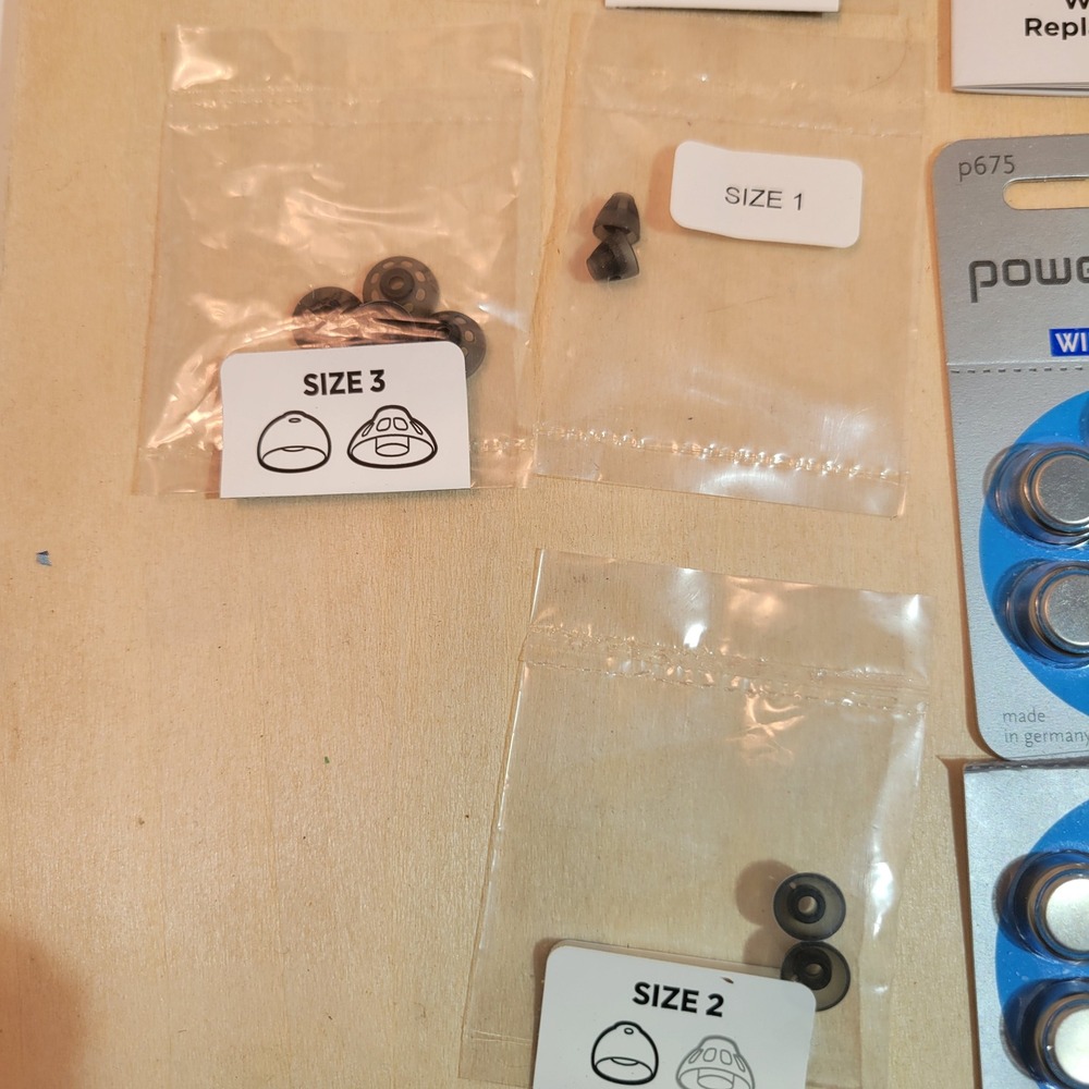 Power One Hearing Aid Batteries P675 Wireless & Bose Wax Guards Replacement Kit - Picture 7 of 12